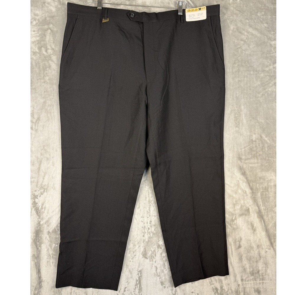 Mecca Gold Mens Nick Style 6702 Black Polyester Dress Pants‎ 46W 30L